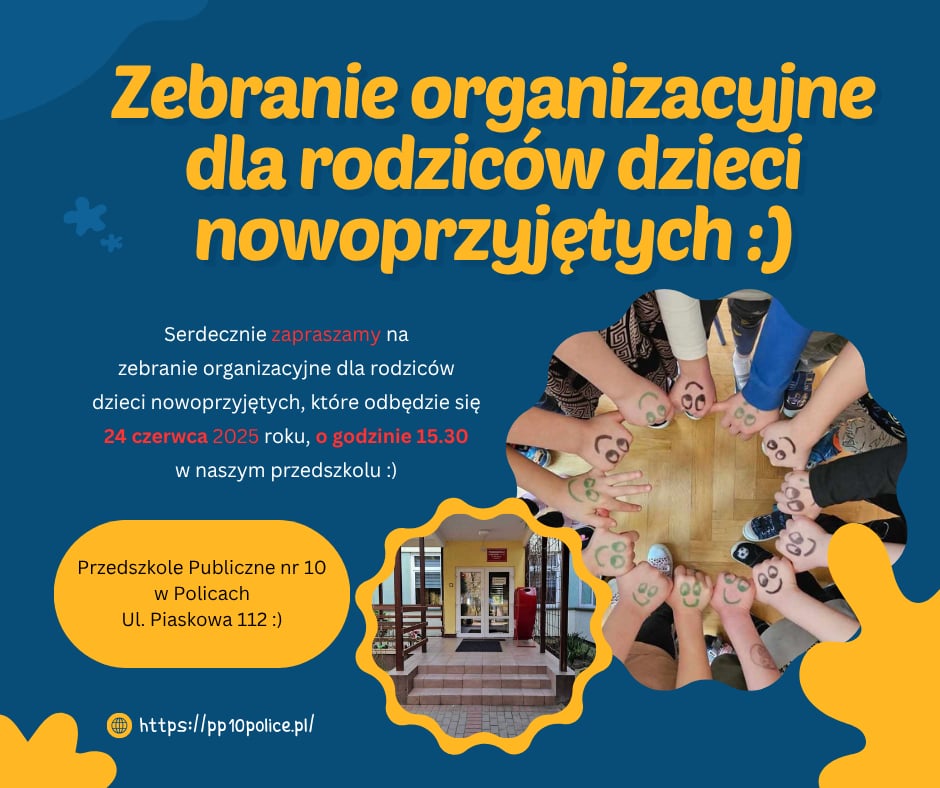Zebranie organizacyjne dla rodziców dzieci nowoprzyjętych 